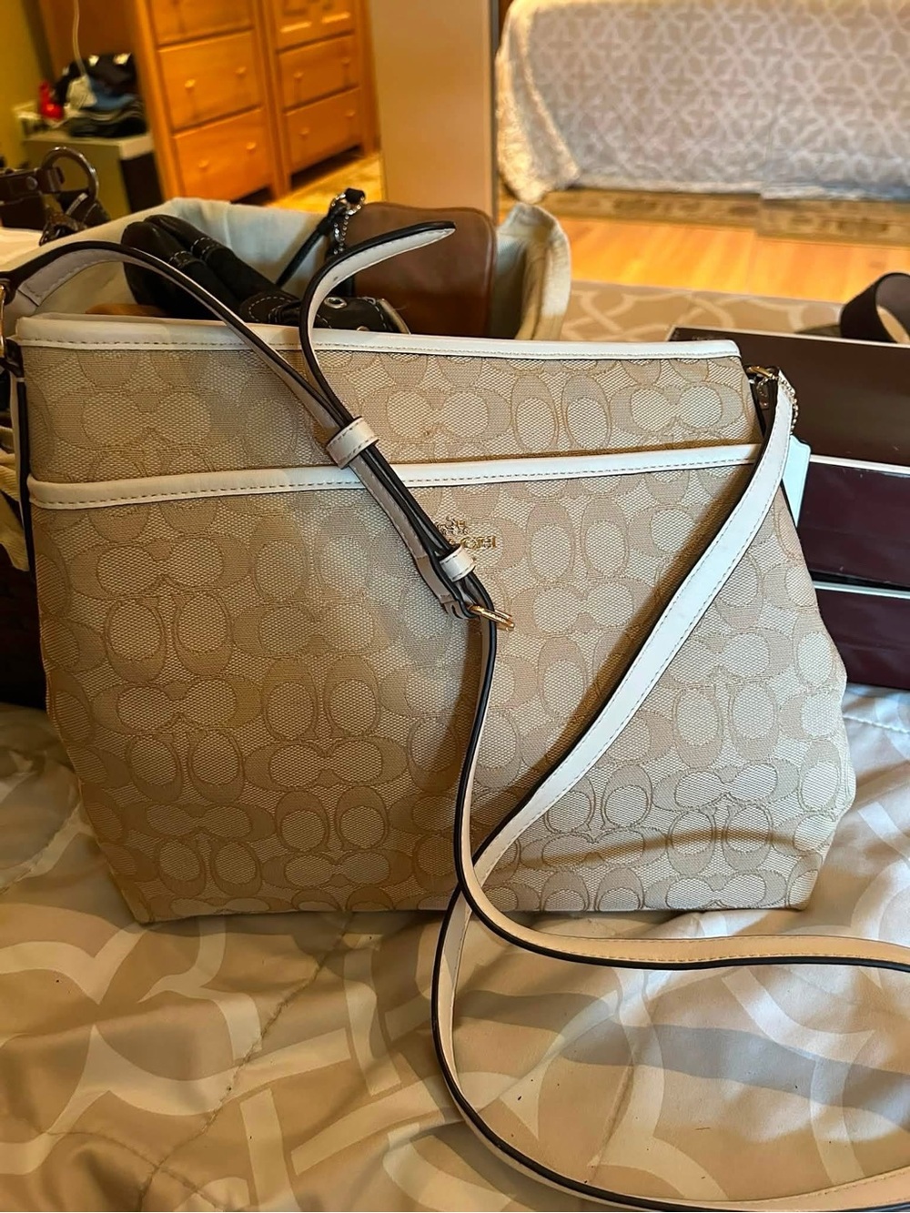 Coach - y2k Signature crossbody with White Trim